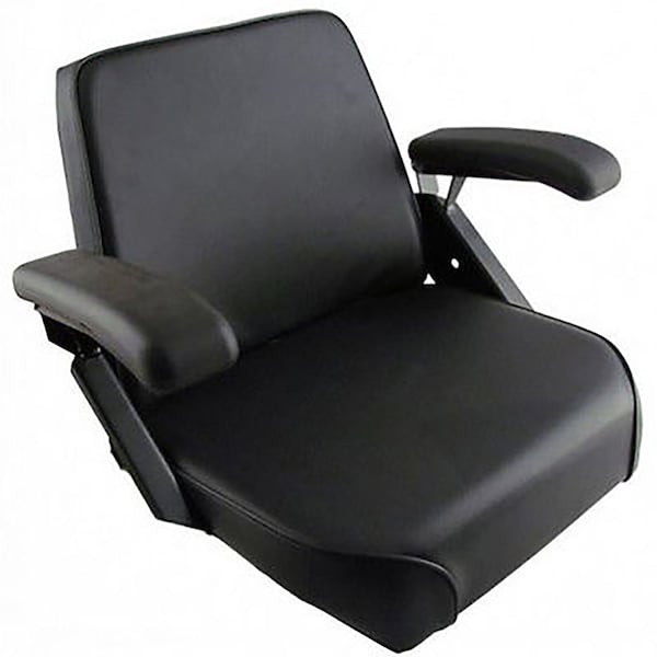 Aftermarket SD830774 Black Vinyl Seat with Arms Fits Allis Chalmers 190XT 190XTIII 220FWA D1 SEQ90-0066 - main